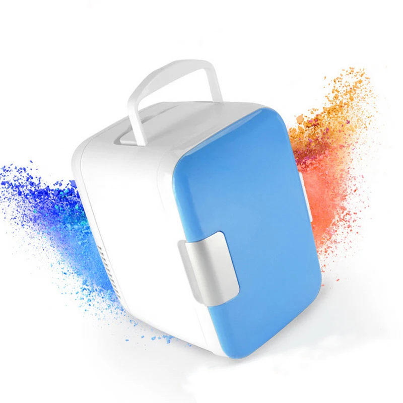 

Blue Car Fridge Freezer 4L Mini Cooler Warm Use Travel Refrigerator Icebox hot sale for Camping Driving