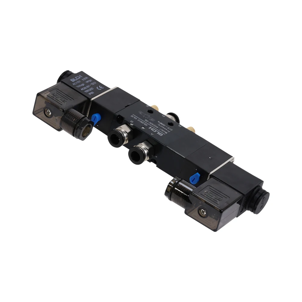 Pneumatic Electric Solenoid Air Valve 5 Way 3 Position 4V230C-08 DC12V DC24V AC110V AC220V with Fitting and Muffler | Обустройство