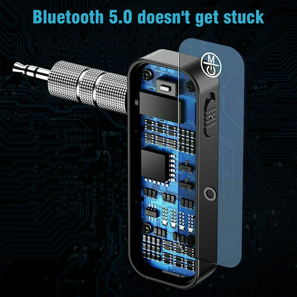 

2 в 1 автомобильный радиоприемник 3,5 мм беспроводной громкой связи MP3 MP4 Bluetooth приемник передатчик адаптер Aux 5,0 Micro USB портативный