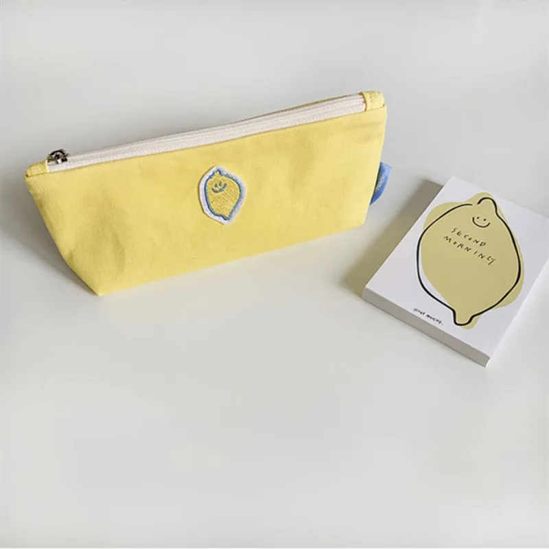 Симпатичный чехол для карандашей с лимоном простая сумка хранения сумка-клатч