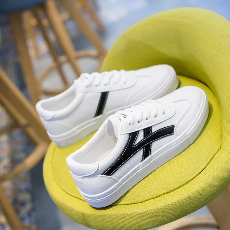 Весна/Осень 2020 г. Новая женская обувь белая повседневная на плоской подошве