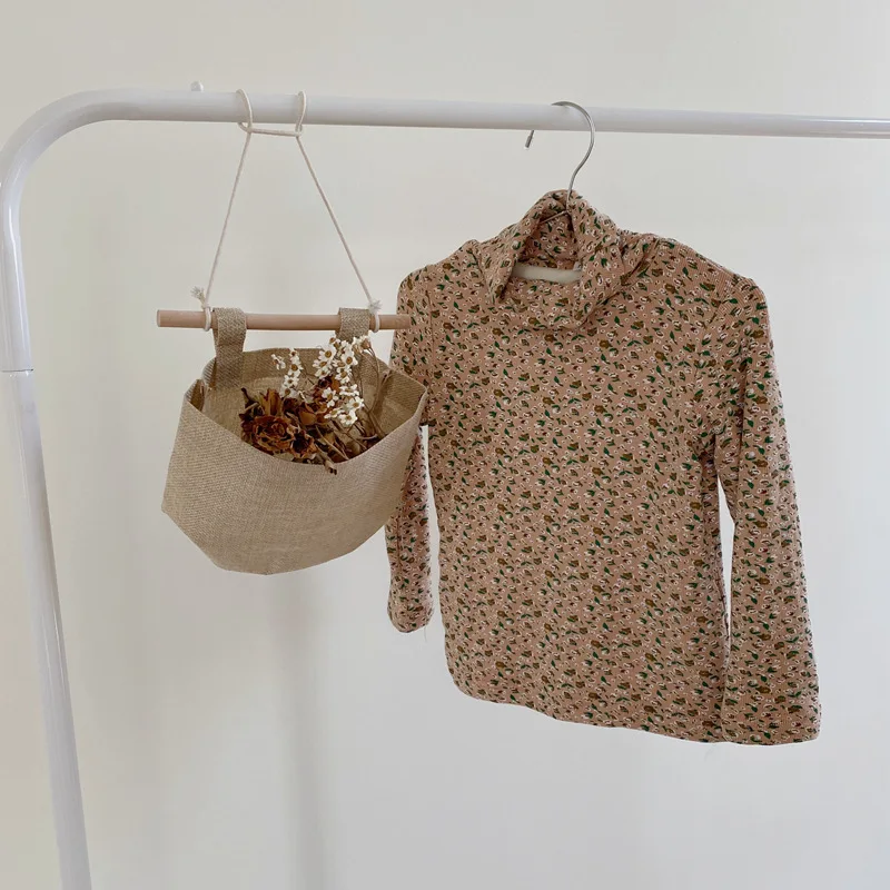 

Children's Thick Floral Bottoming Shirt for Baby Girls Long Sleeve T-shirts Fashion Style Baby Girls Soft T-shirt 2020 New