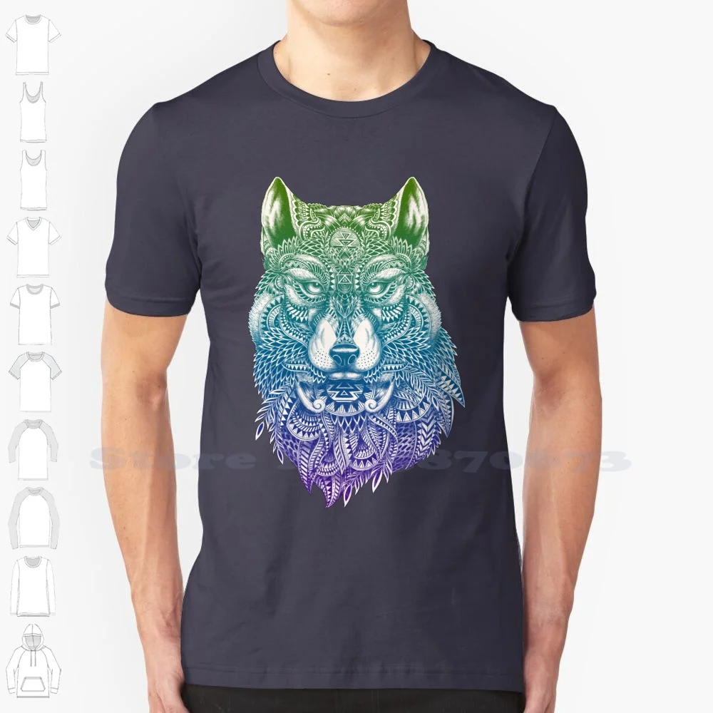 Абстрактный Волк Под заказ Забавный горячая Распродажа Футболка татуировки Тигр