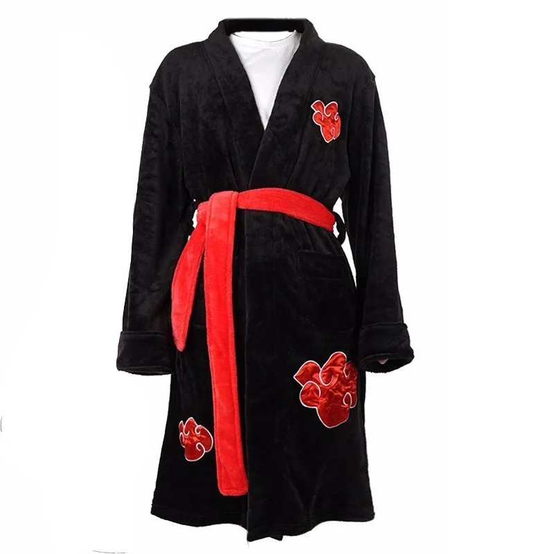 Халат для косплея аниме фланелевый женский халат Akatsuki зимняя Мягкая флисовая