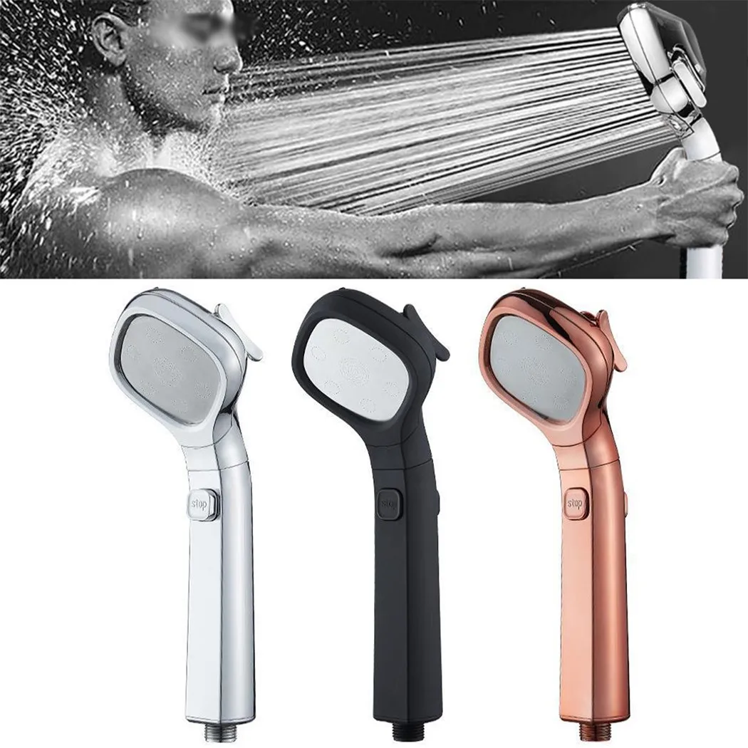 

4 In 1 High Pressure Showerhead Handheld Shower Head With ON/Off Pause Chrome High Pressure Bath Faucet Handheld Sprayer Filter