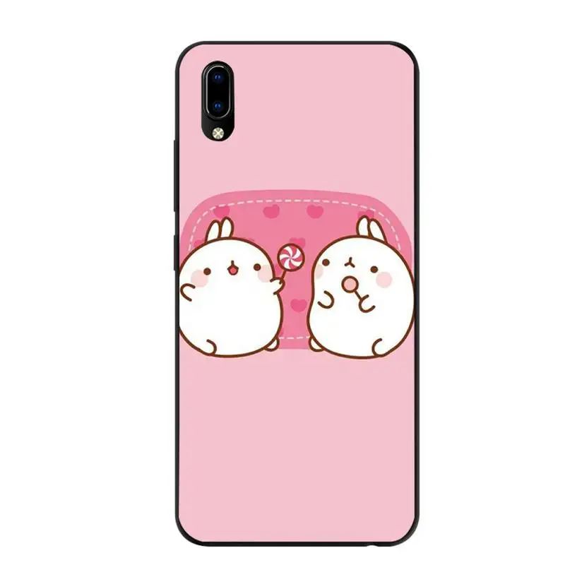 

Molang Rabbits Cutest Kawaii Box Phone Case For Samsung A20s A30S A31 A40 A50S A51 A70 A71 A80 Black Soft nax fundas cover