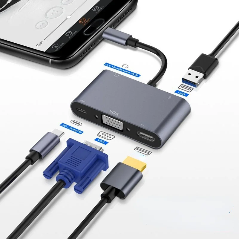 

USB-концентратор с портом USB Type-C на HDMI для MacBook Pro/Huawei P20 Pro