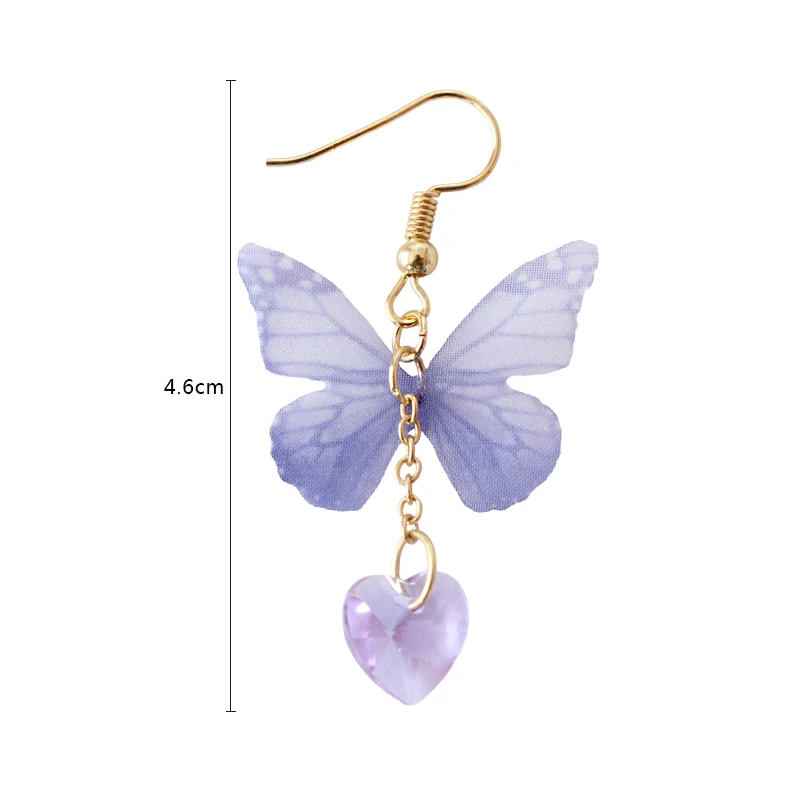 fashion jewelry accessories fabric butterfly earrings | Украшения и аксессуары