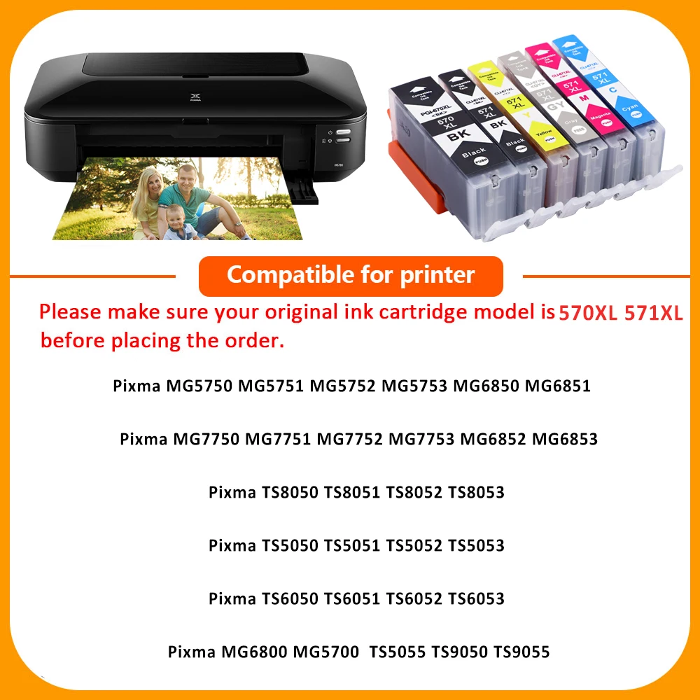 Чернила SX для Canon PGI570 PGI570XL черные чернила 570XL Pixma TS5050 MG6850 MG7750 MG5750 MG6852 TS8052 TS5051 MG6800 TS6053