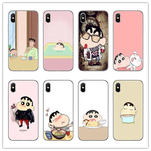 Чехол для телефона Crayon Shin Chan iPhone 6 S 7 8 Plus силиконовый мягкий чехол из ТПУ X XS MAX XR 11 Pro