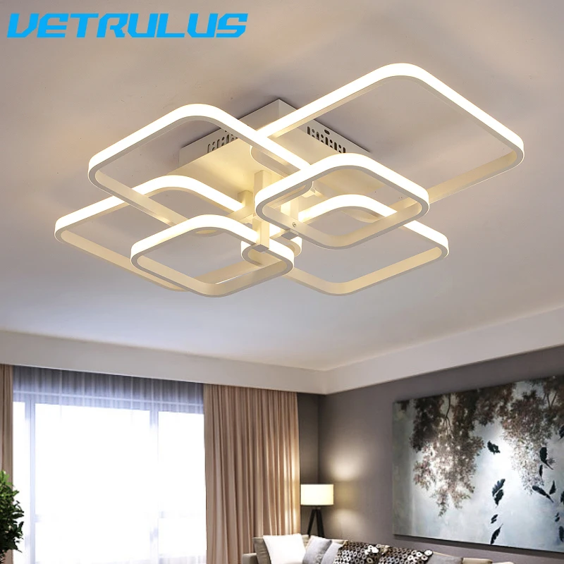 

Modern Rectangle Ceiling Lamp Lighting Plafonnier Led Aluminum Lights Lustre Ceiling Chandelier Lighting Fixtures Luminaires