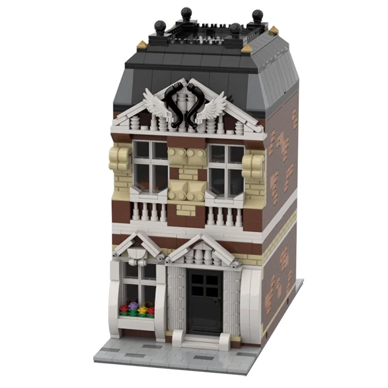 

Modular Street View House #2 Model Building Kits City Castles Model Building Blocks Bricks Toys Children Diy Xmas Kids Gift