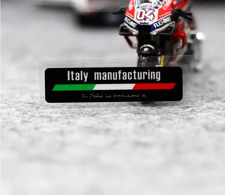 

Italy manufacturing funny vinyl Italy flag Made in Italy stickers motorcycle sticker racing helmet car dacle reflectivce