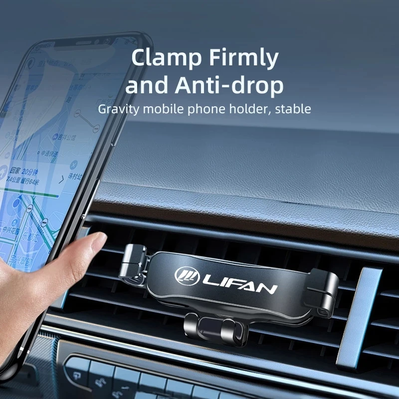 

Car Phone Holder Gravity Air Vent Mount Cell Smart phone Holder For lifan solano x60 x50 650 Emblem Auto Accessories