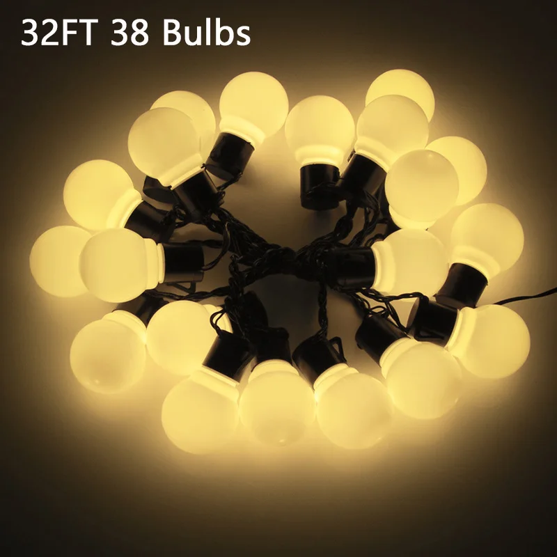 

38 LED Bulbs Festoon Outdoor G50 Festoon Fairy String Light Waterproof For Christmas Lights Garden Garland Indoor Room Decor