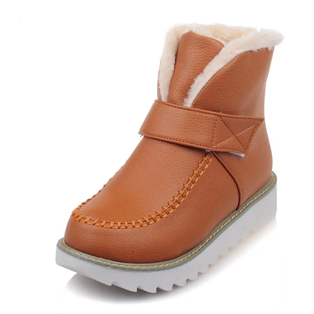 yellow style 3 BONJOMARISA,, размеры 34-43, женские зимние Нескользящие ботильоны г. Женские теплые плюшевые ботинки на платформе повседневная женская обувь на танкетке - Цвет: yellow style 3