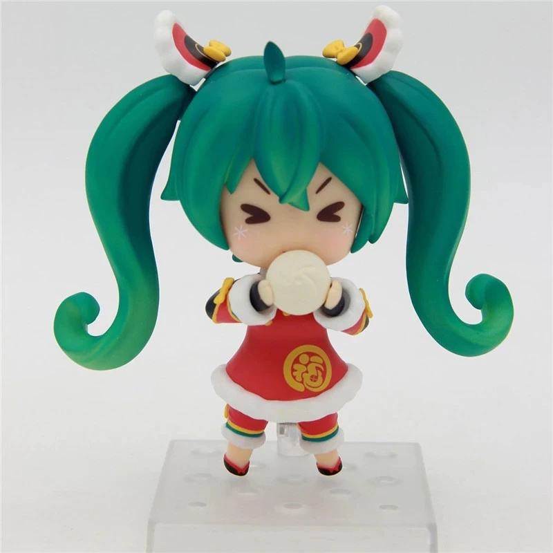 

Bandai 10cm Cute Anime Hatsune Figure Q Version Miku Moveable Action Figures Ornament PVC Model Cartoon Toys For Girls Xmas Gift