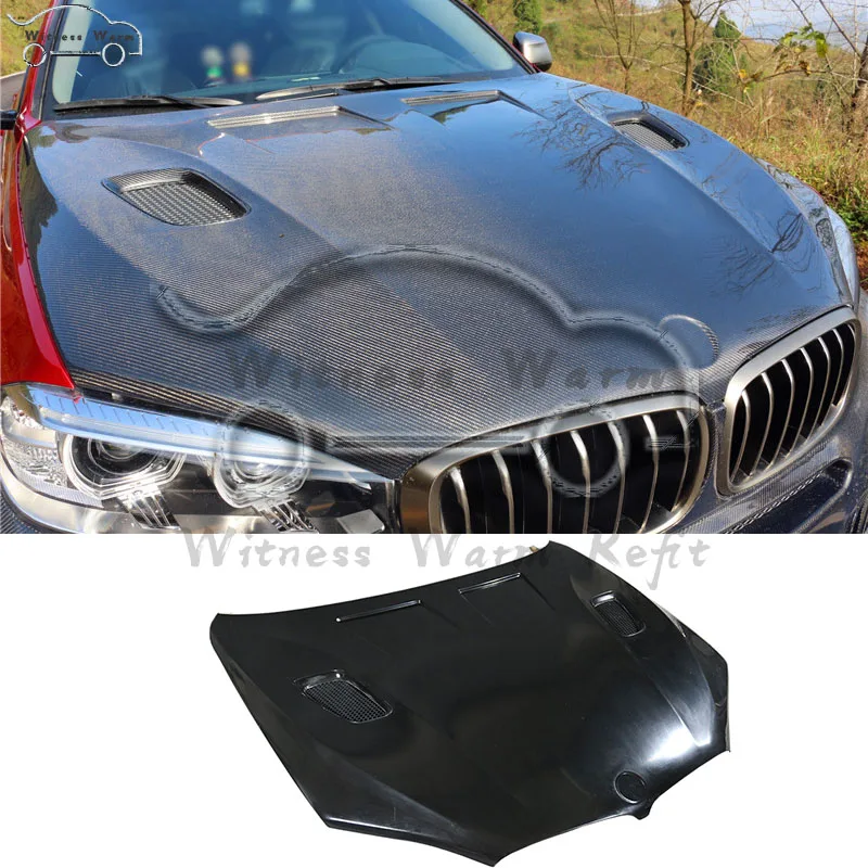 Крышка двигателя из углеродного волокна для BMW F15 X5 F16 X6 крышка 2015 2018 капот