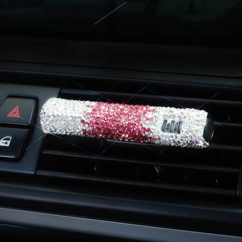 

Car Air Freshener Car Perfume Female Lovely Set Diamond Air Outlet Aromatherapy Clip Decoration Lasting Light Fragrance