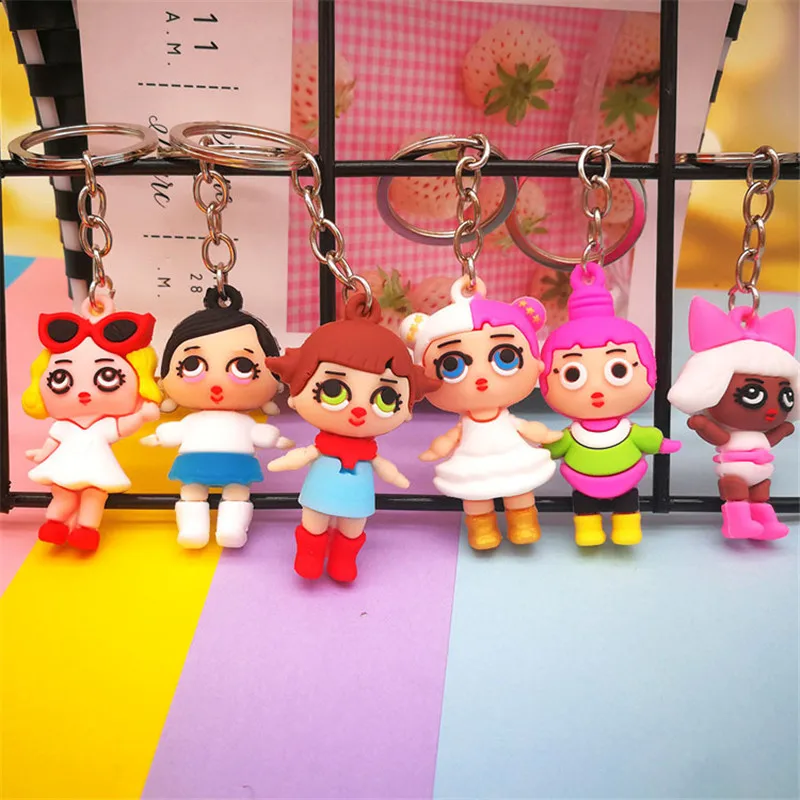 2019 new cartoon soft keychain surprise doll pendant children's bag ornaments promotional small gifts | Украшения и
