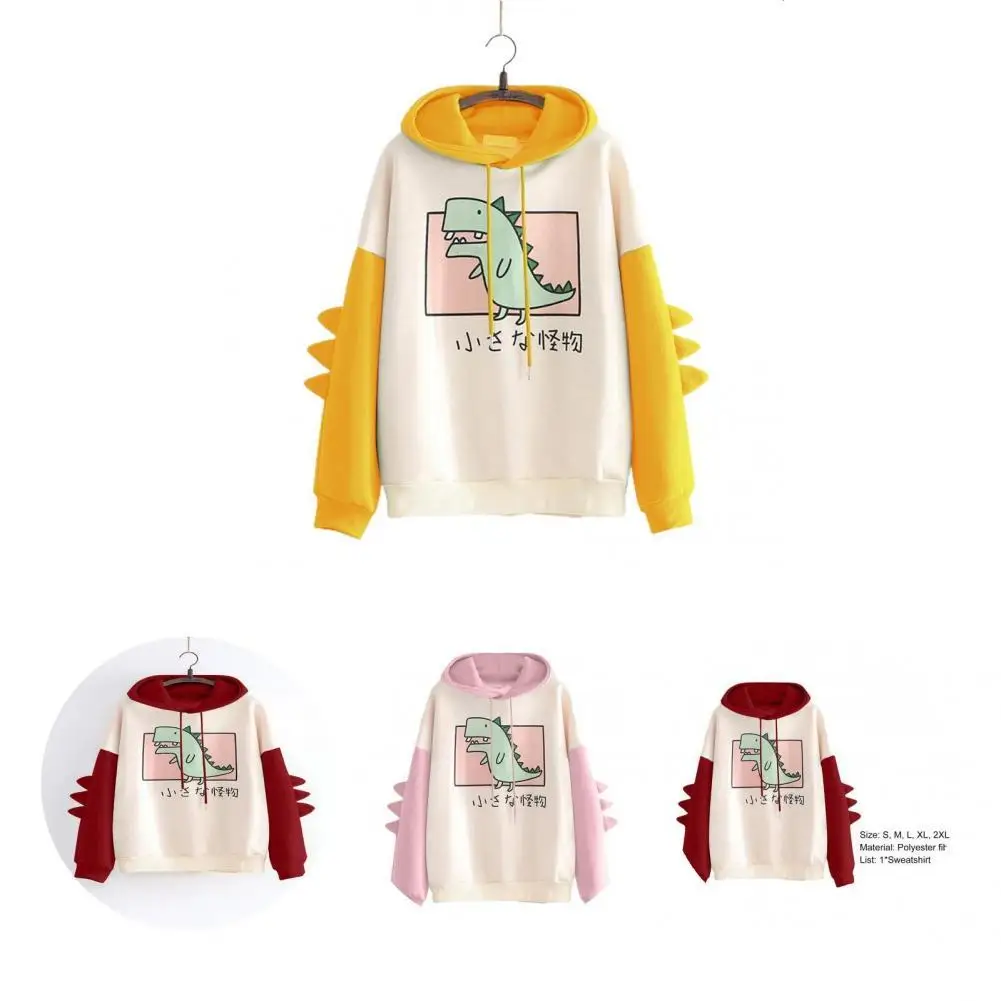 

Simple Women Sweatshirt Loose Lady Warm Cartoon Hoodie Women Hoodie Hoodie
