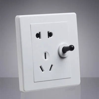 1 Switch Socket 86 Тип черный окрашенный твердый медный рычаг 1-4 банда тумблер одиночный двойной контрольный светильник настенный выключатель питания розетка панель комплект - Цвет: 1 Switch Socket