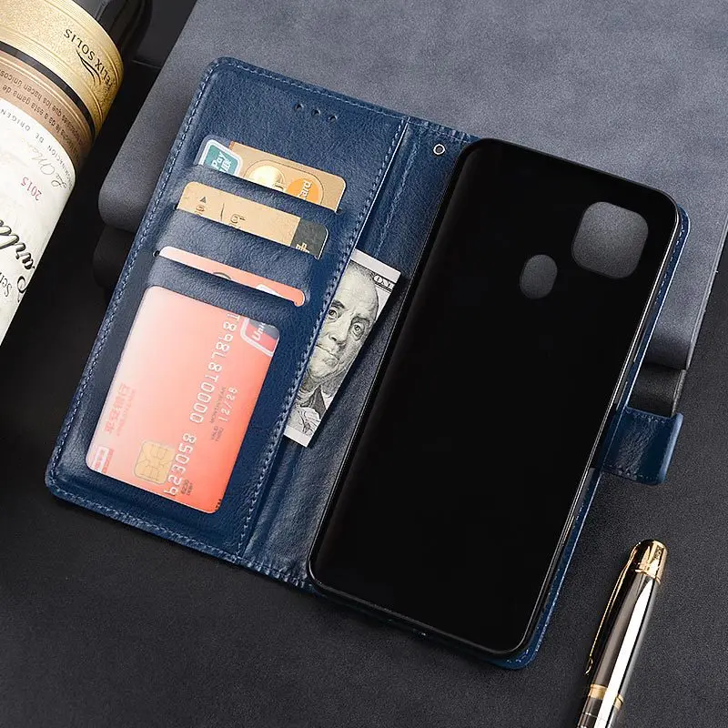 Чехол для смартфона Zte Blade 20 кожаный чехол-книжка с подставкой и отделениями карт