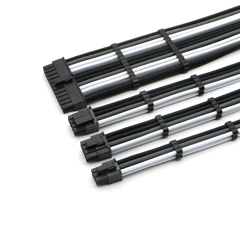 Комплект базового удлинительного кабеля смешанные цвета ATX 24Pin ЦП/EPS 4 + 4Pin GPU/PCI E 6