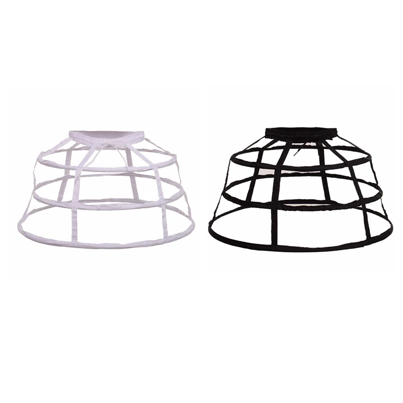 

3 Hoops Cage Petticoat Underskirt for Women Party Wedding Skirt Bustle