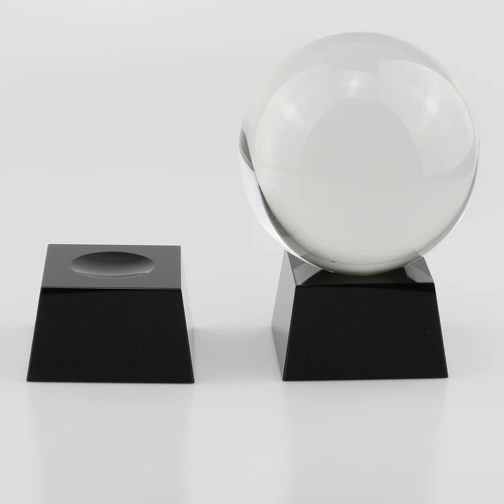 Подставка для дисплея из черного стекла K9 кубический хрустальный шарик