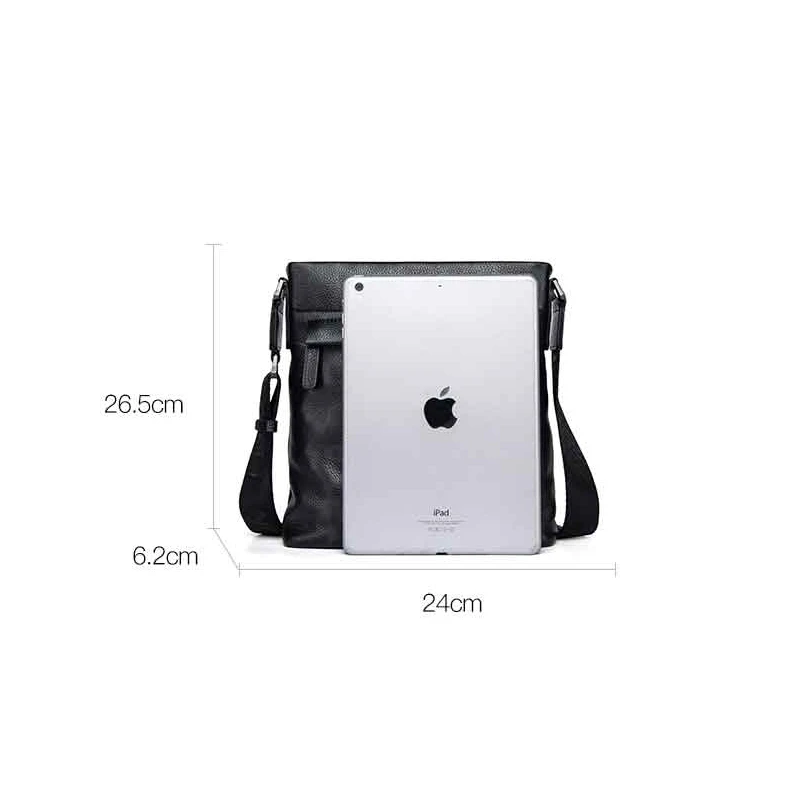 

Genuine Leather Fashion Men's Bag Messenger Bags Single Shoulder Bag Crossbody Pack Casual Business Bags for Male Bolsa N20083