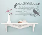 Psalm 91:4 Библейские стихи испанские виниловые наклейки на стену христианские настенные наклейки для гостиной спальни декоративные обои 2SJ2