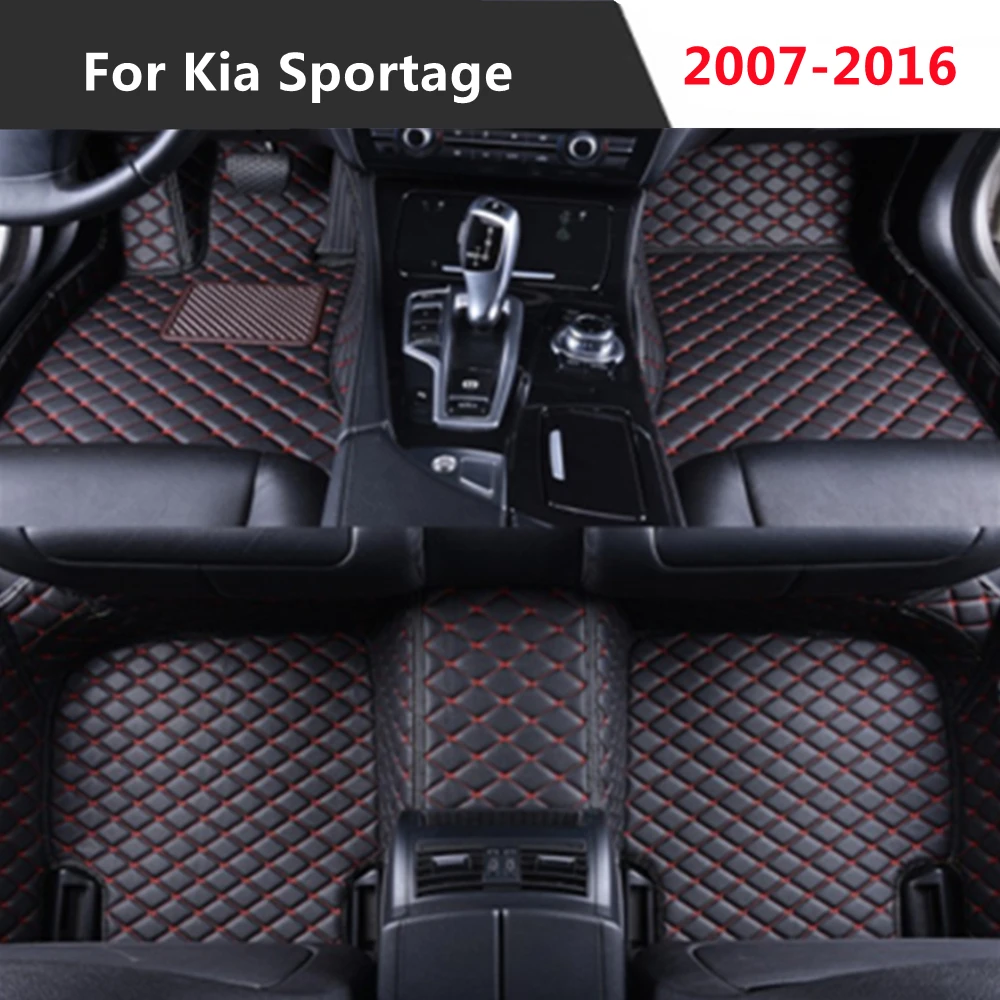 

Кожаный автомобильный коврик для ног, для Kia Sportage (2007-2016) 2008-2009-2010-11-12-13-2014-2015