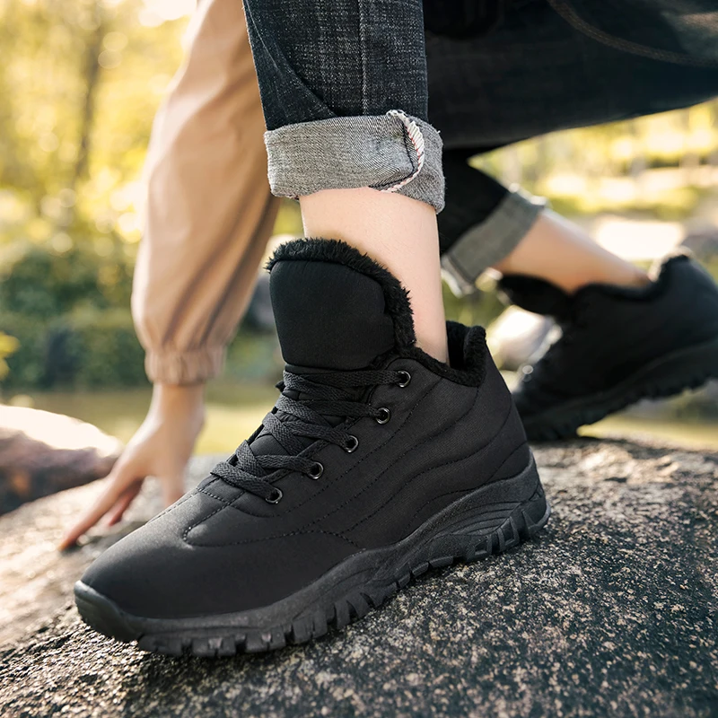 Мужские ботинки зимние уличные кроссовки мужские водонепроницаемые с мехом