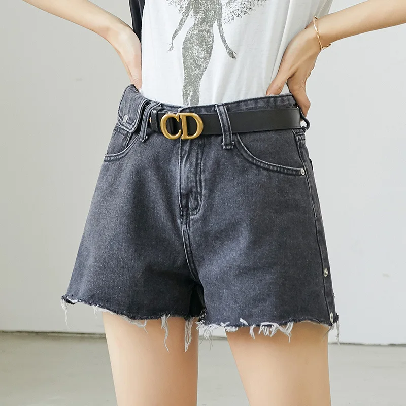 Женские потертые джинсовые шорты Lguc.H повседневные в Корейском стиле для женщин