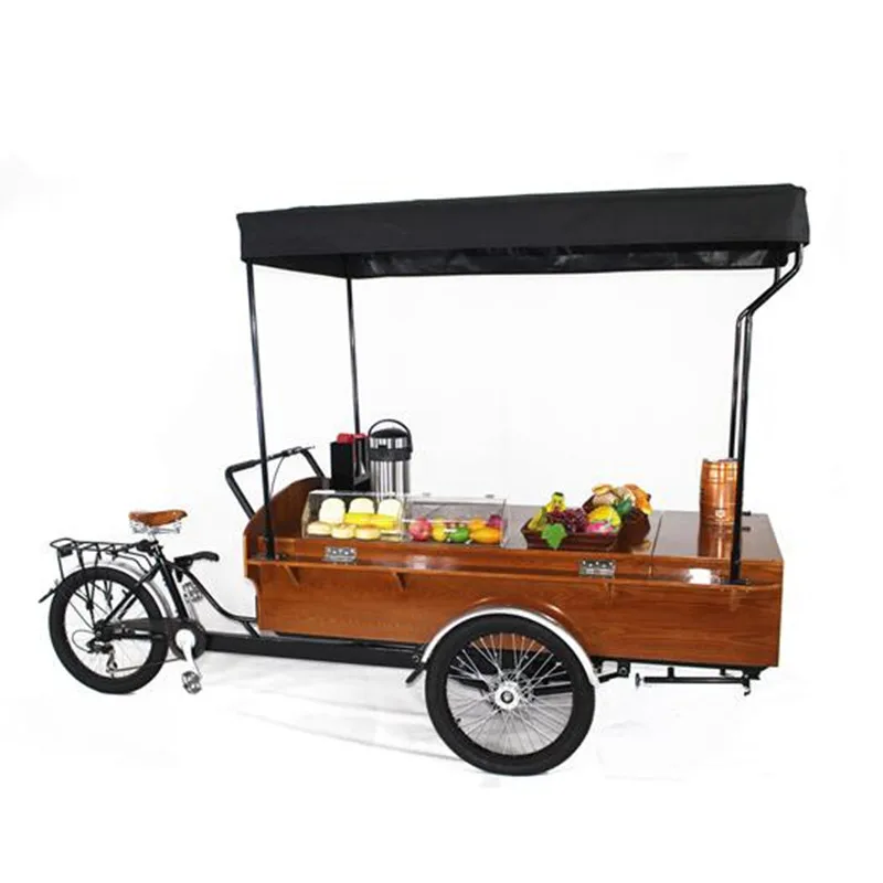 Трендовая электрическая передвижная тележка для еды грузовой велосипед