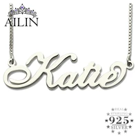 ailin wholesale personalized name necklace silver custom made necklace with any name fine jewelry mothers day gift
