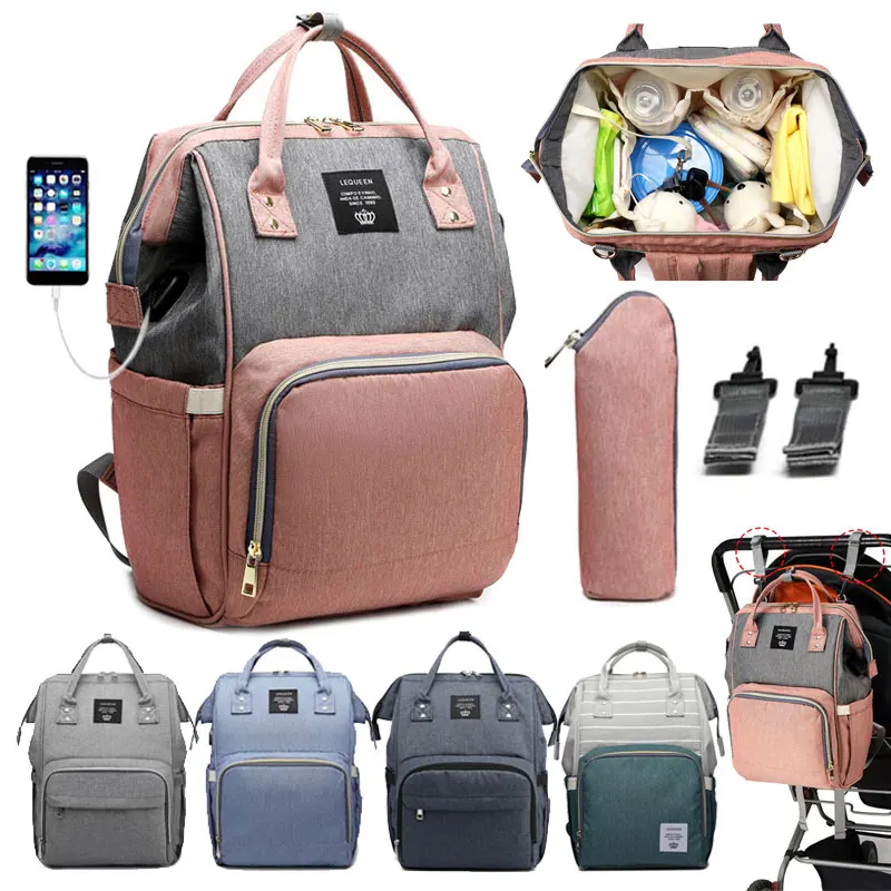 Lequeen USB сумка для подгузников рюкзак детские сумки уход за ребенком беременных