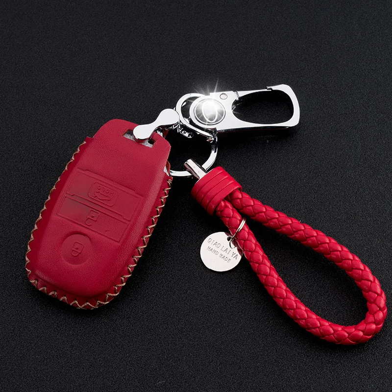 ANZULWANG Smart Start автомобильный чехол для ключей из натуральной кожи с пряжкой KIA KX3 KX5 K3