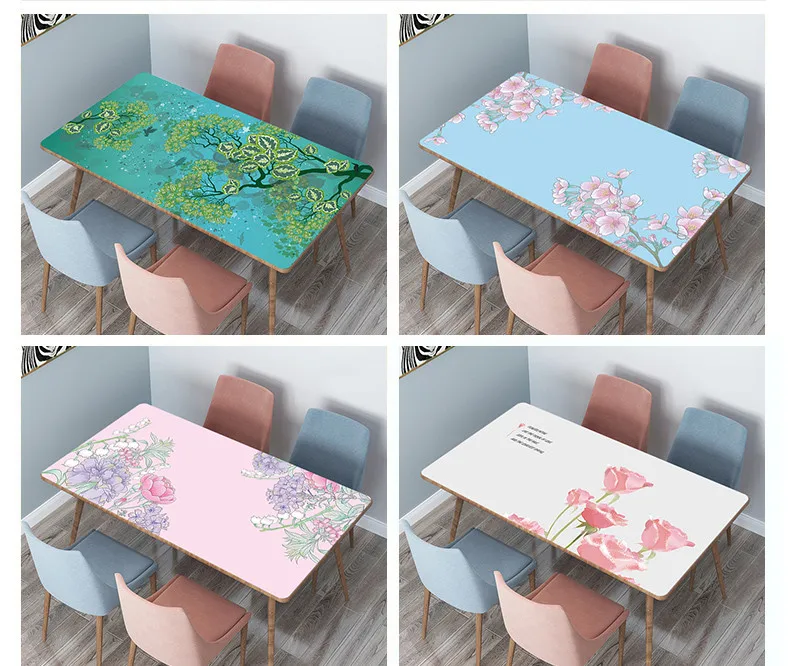 Новинка 2021 г. милые водонепроницаемые чехлы для стола с рисунком растений