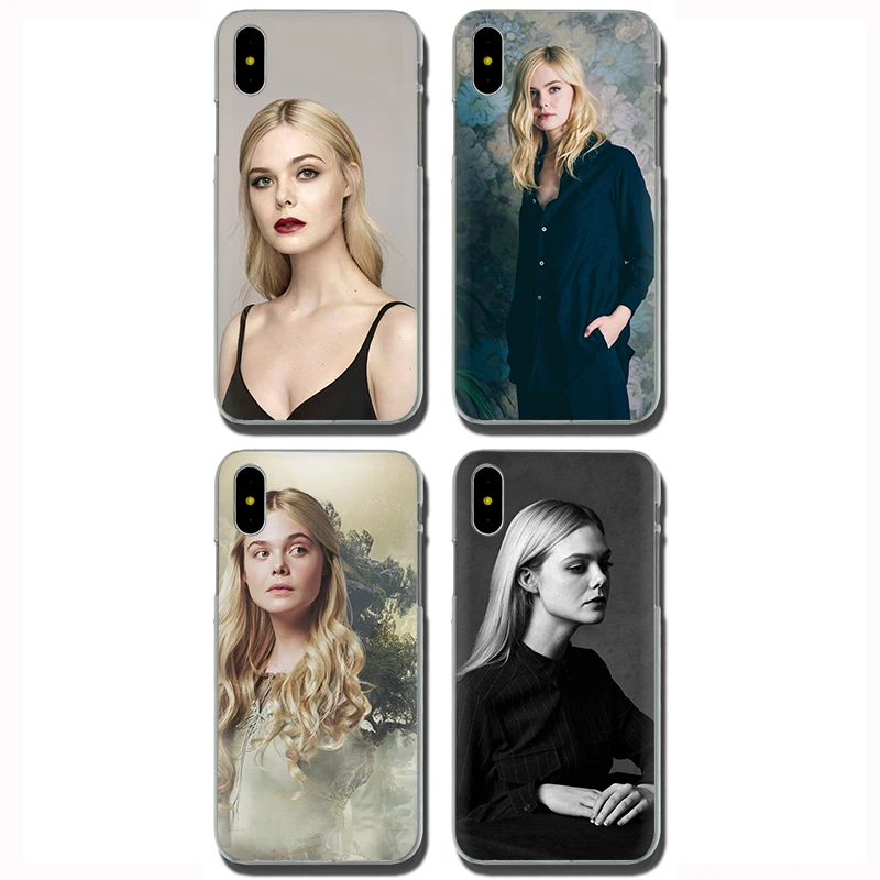 Чехол для телефона Elle Fanning черный Жесткий iPhone SE 2020 5 5S 5C 6 6S Plus 7 8 X XS XR 11 Pro Max |