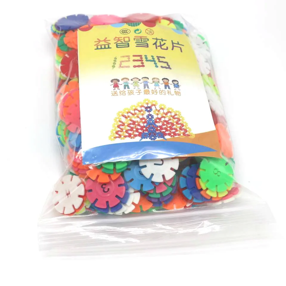 500 ⑤ упак. строительные блоки детские пластиковые ABS снежинки форма дети