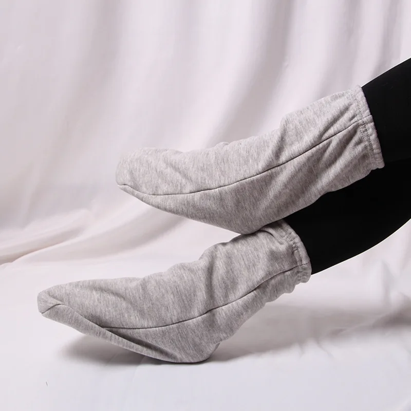 

Unisex Winter Warm Socks Thicken Thermal Solid Color Socks Soft Snow Fleece Boots Floor Sleep Grey Pajama Wearing Socks