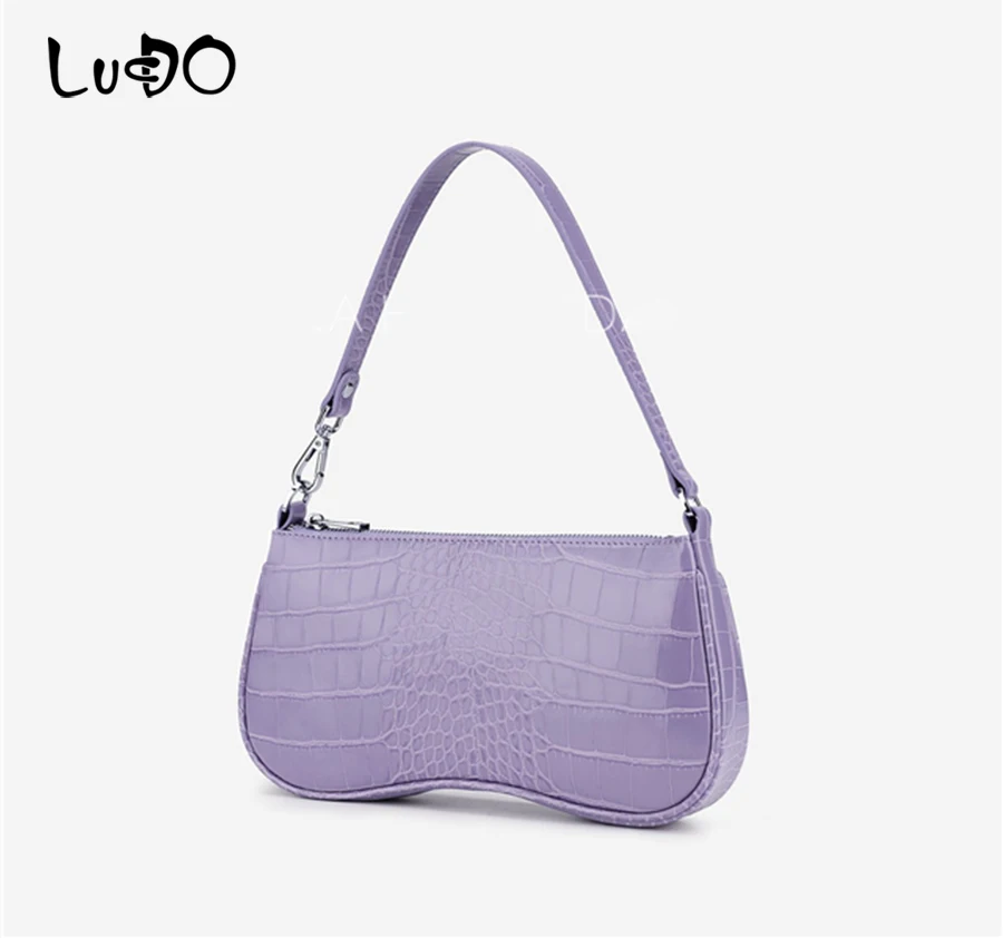 

Женские сумки на плечо, Дизайнерские Сумочки в форме багета, винтажная роскошная сумка-мессенджер в стиле ретро под аллигатора, женские мал...