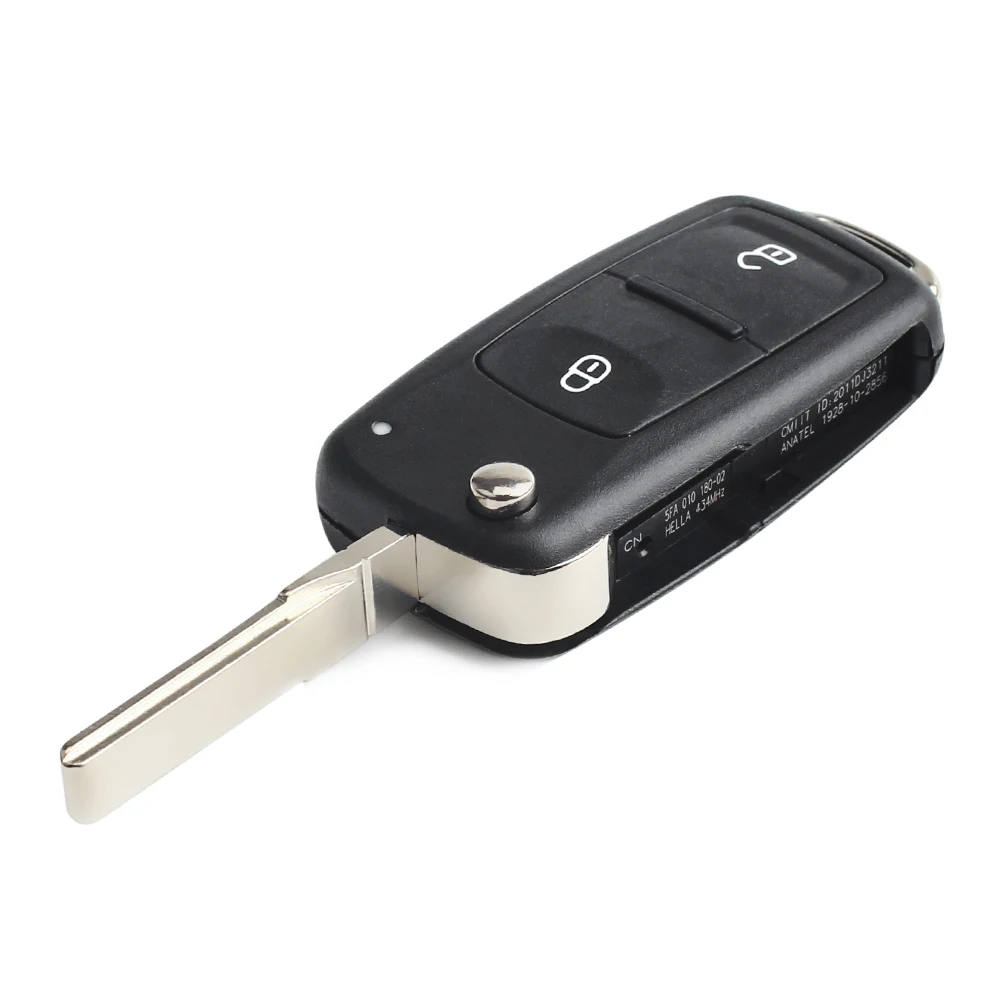 KEYYOU 10 шт. складной Автомобильный ключ с 3 кнопками и переключателем для VW polo passat b5