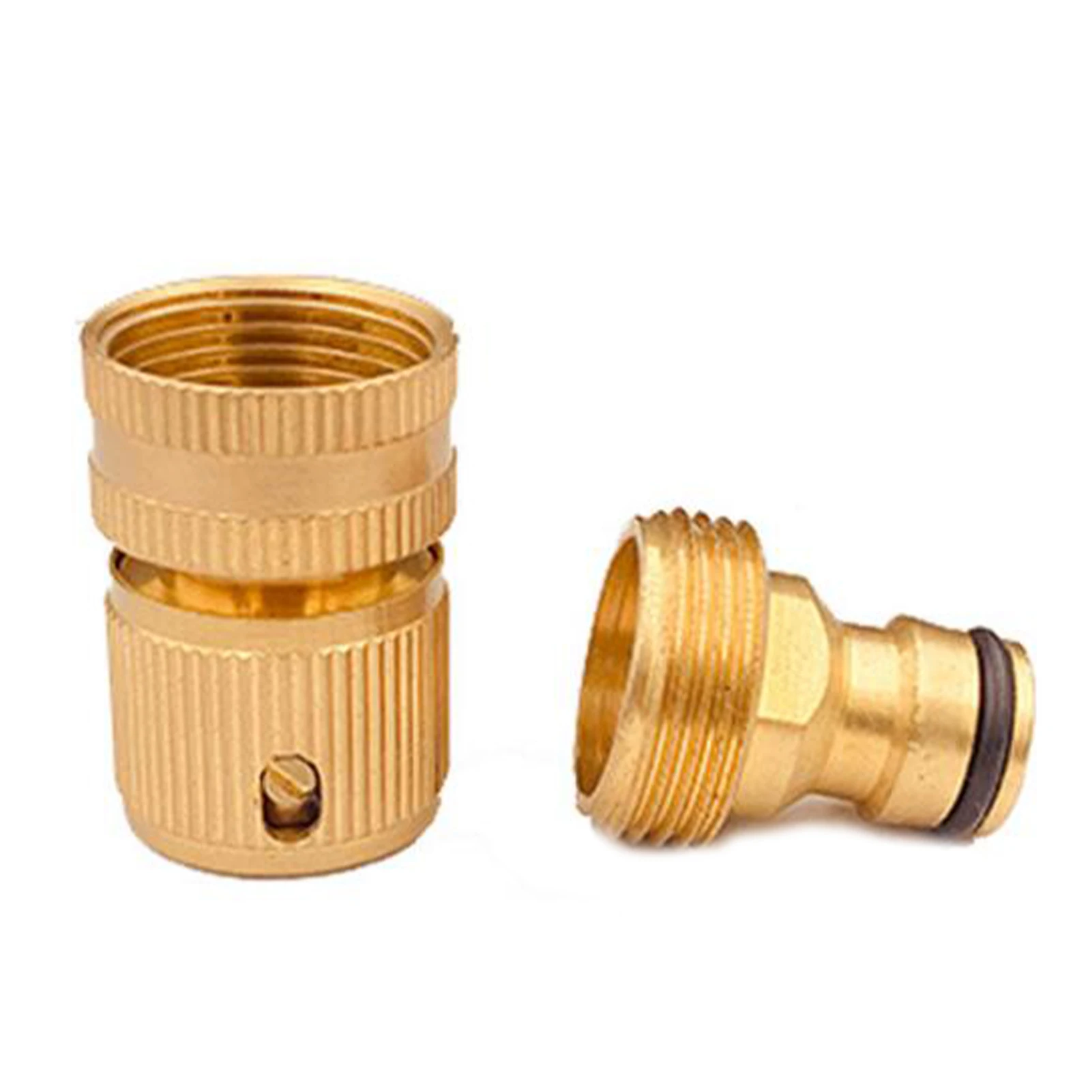 

3/4in Garden Hose Connector Water Hose Connector Brass Garden Water Tube Connector Garden Accessories Water Hose Connection