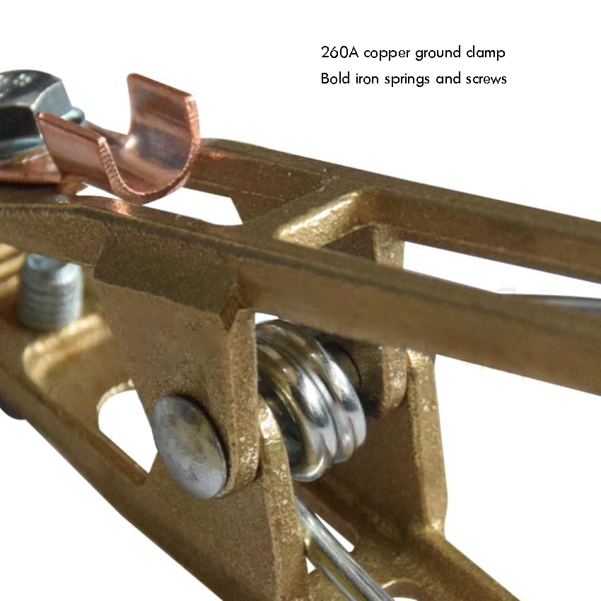 

Electric 260 Amp Grounding Work Clamp Ground Welding Earth Clamp Ground Cable Copper Clip for Arc Welding Plasma Cutting Machine