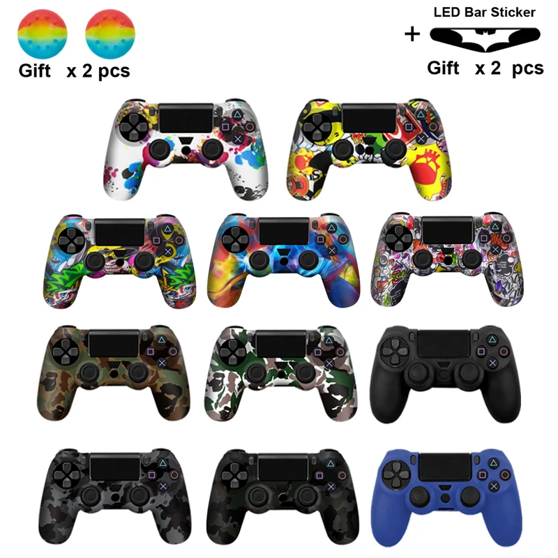 Силиконовый чехол для джойстика PS4 защитный Playstation 4 светодиодный