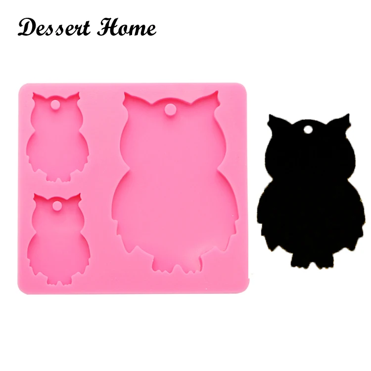 DY0099 &quotсделай сам&quot с рисунком Совы семейный формы для эпоксидной смолы микрофон