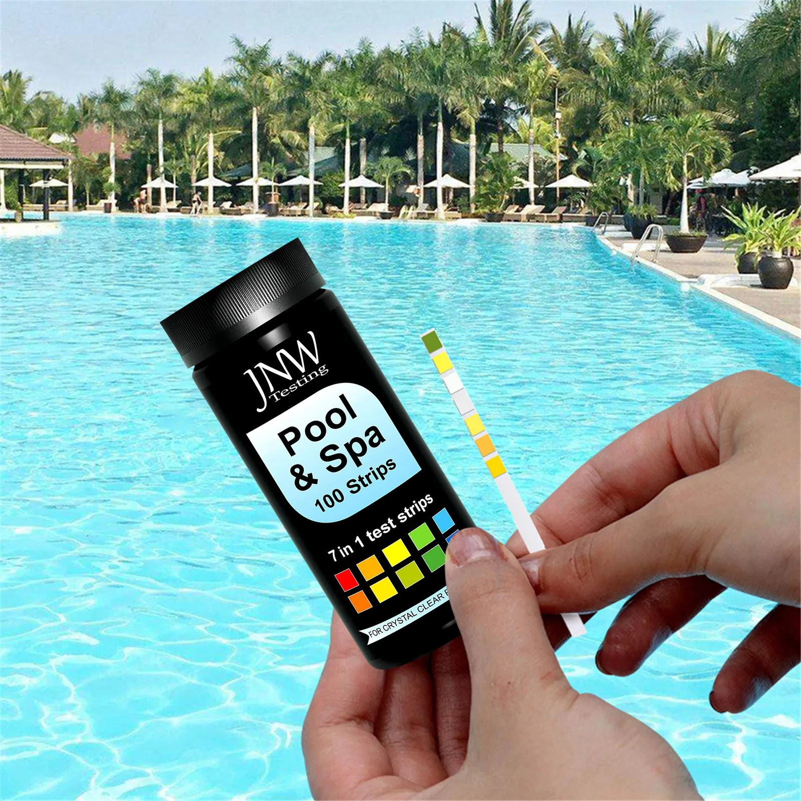 100 шт. 7 в 1 качество воды Тесты документы уровня PH общая Щелочность ing бассейн